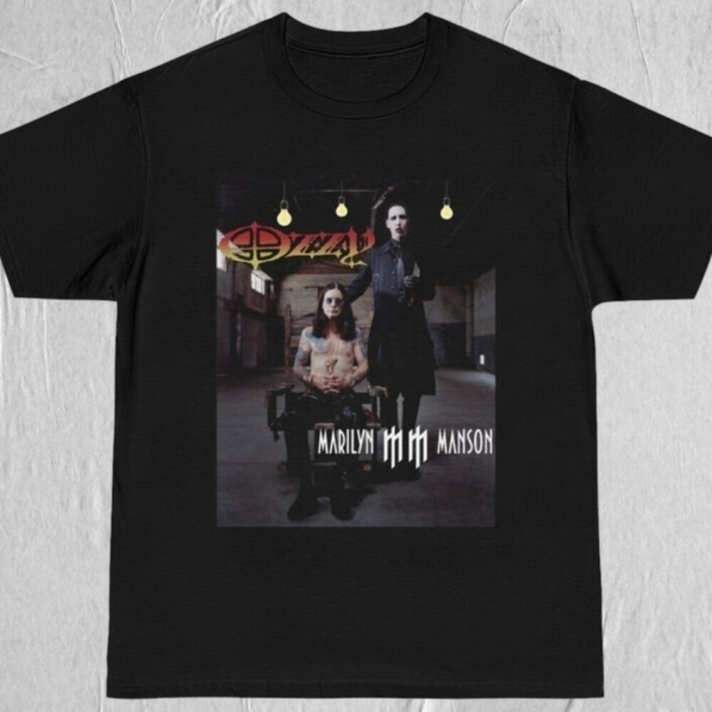 Ozzy Osbourne Marilyn Manson 2003 Concert Vintage Graphic T-Shirt 166
